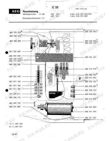 Взрыв-схема посудомоечной машины Aeg WAERMESP WSP 301 - Схема узла Section1